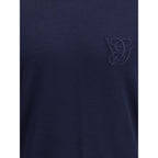 Blue Fleece Wool Turtleneck