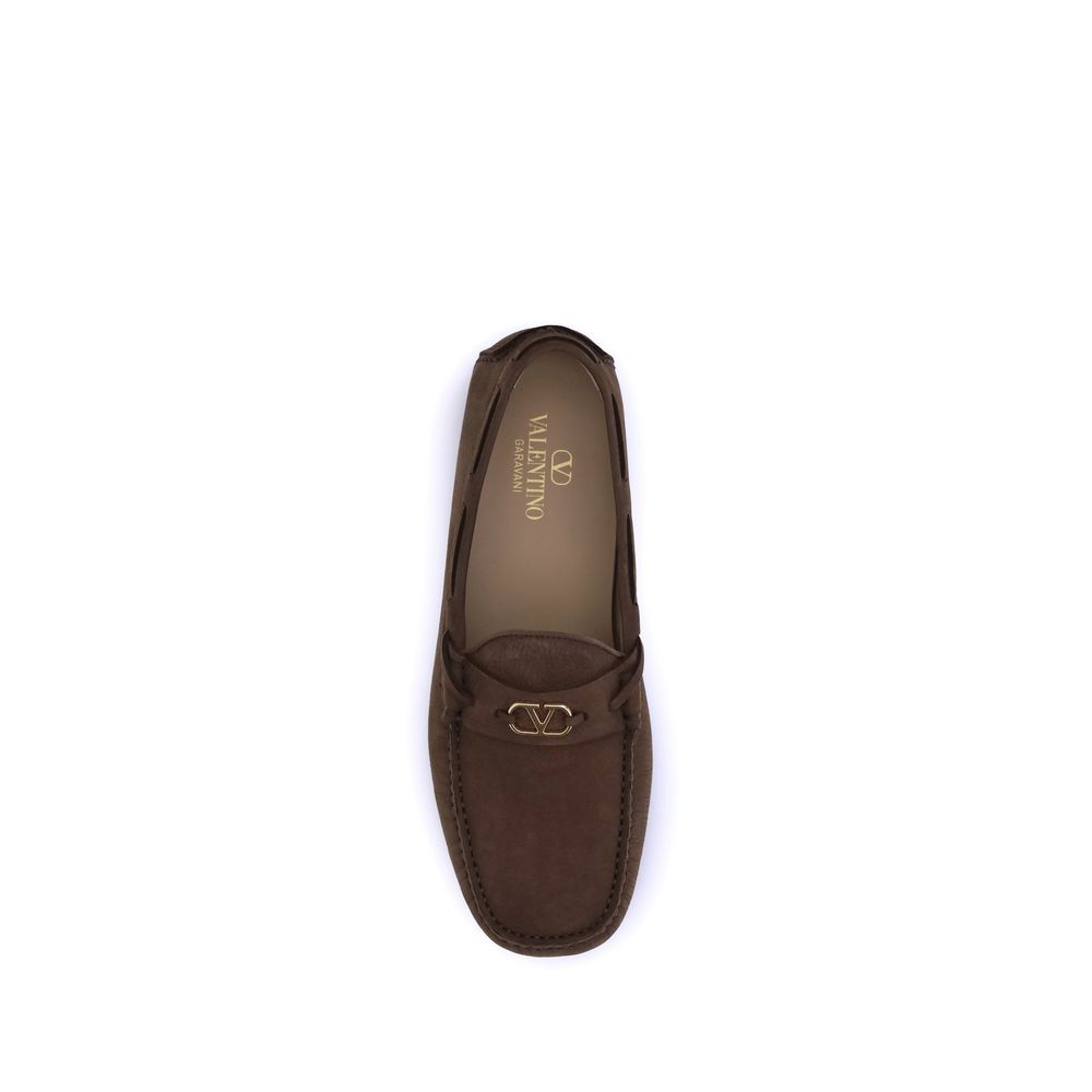Brown Calf Leather Bos Taurus Slip-On Loafers