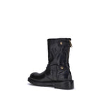 Black Calf Leather Bos Taurus Lace-Up Boots