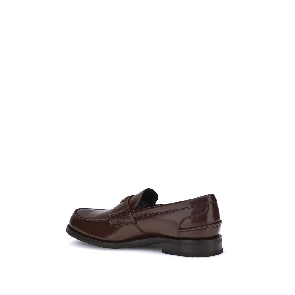 Brown Calf Leather Bos Taurus Slip-On Loafers