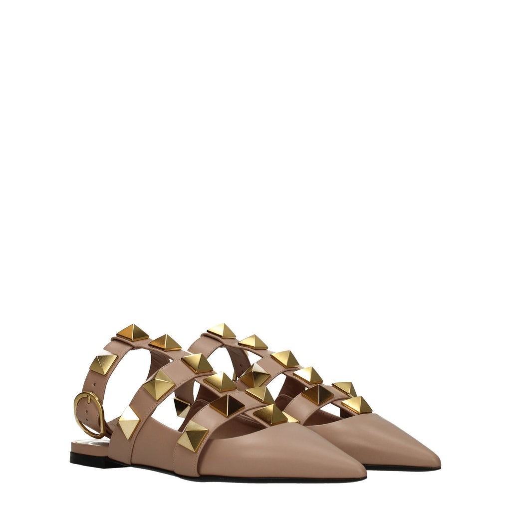Pink Leather Sandals