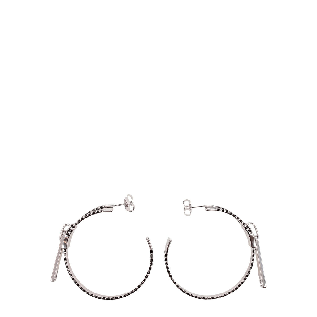 Gray Silver Earrings