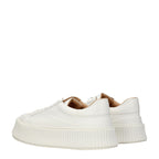White Leather Platform Sneakers
