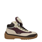 Beige Leather Ankle Boots