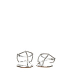 Gray Leather Flip-Flop Sandals