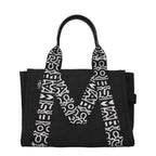 Black Fabric Shoulder Bag