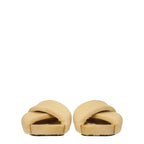 Beige Horsehair Slippers