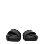 Black Leather Slippers