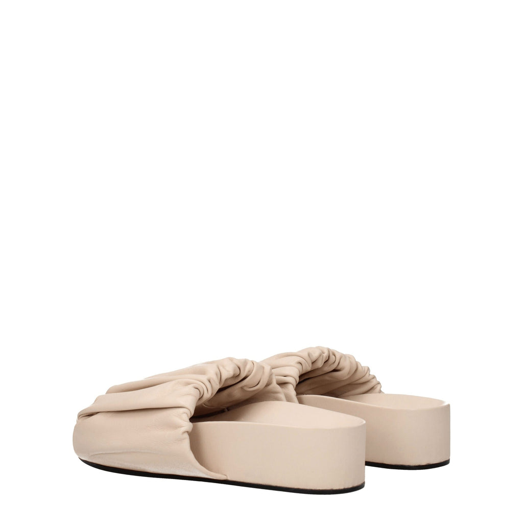 Pink Leather Slippers