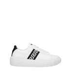 White Leather Low Top Sneakers