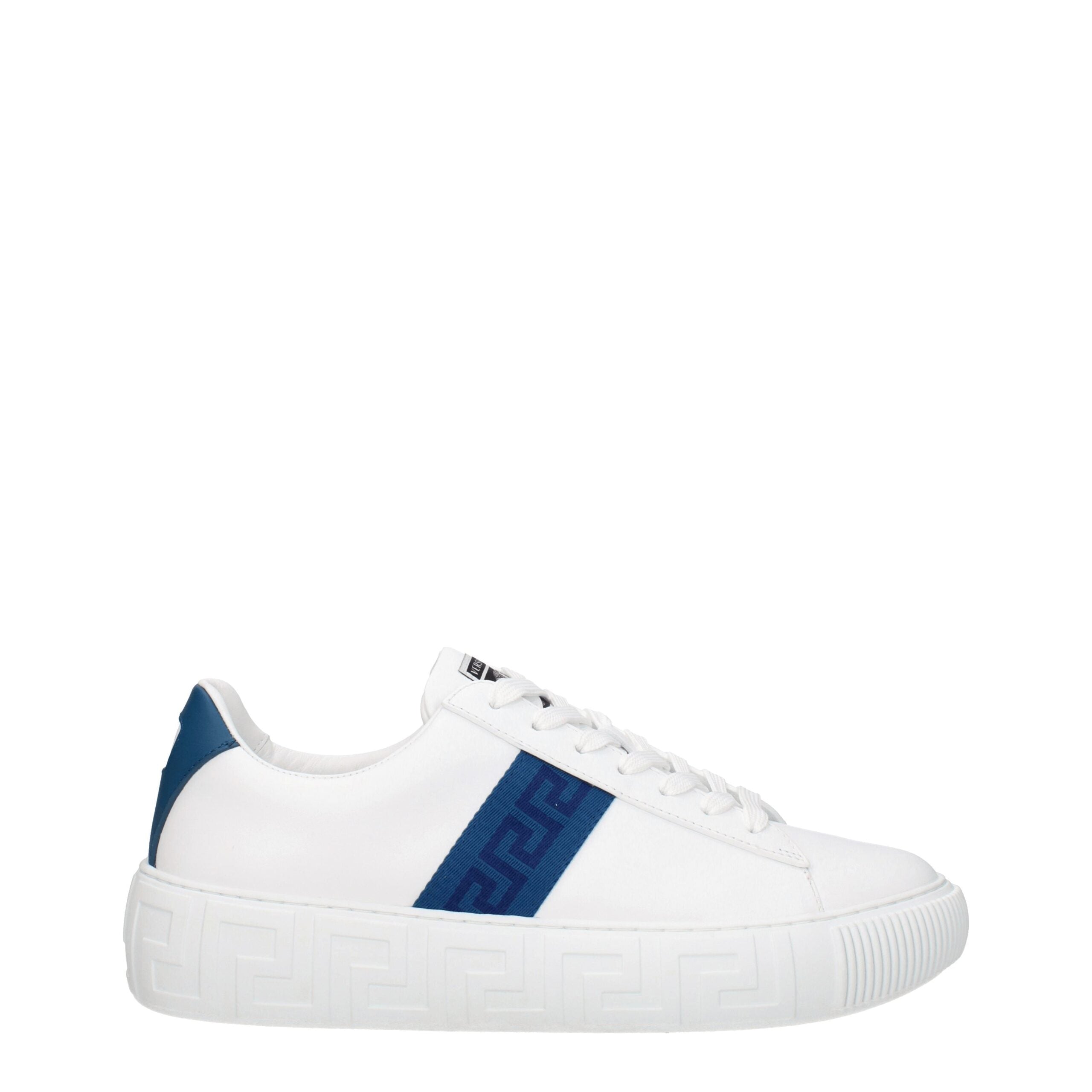 White Leather Low Top Sneakers