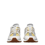White Fabric Athletic Sneakers