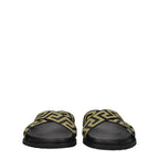 Black Fabric Slippers