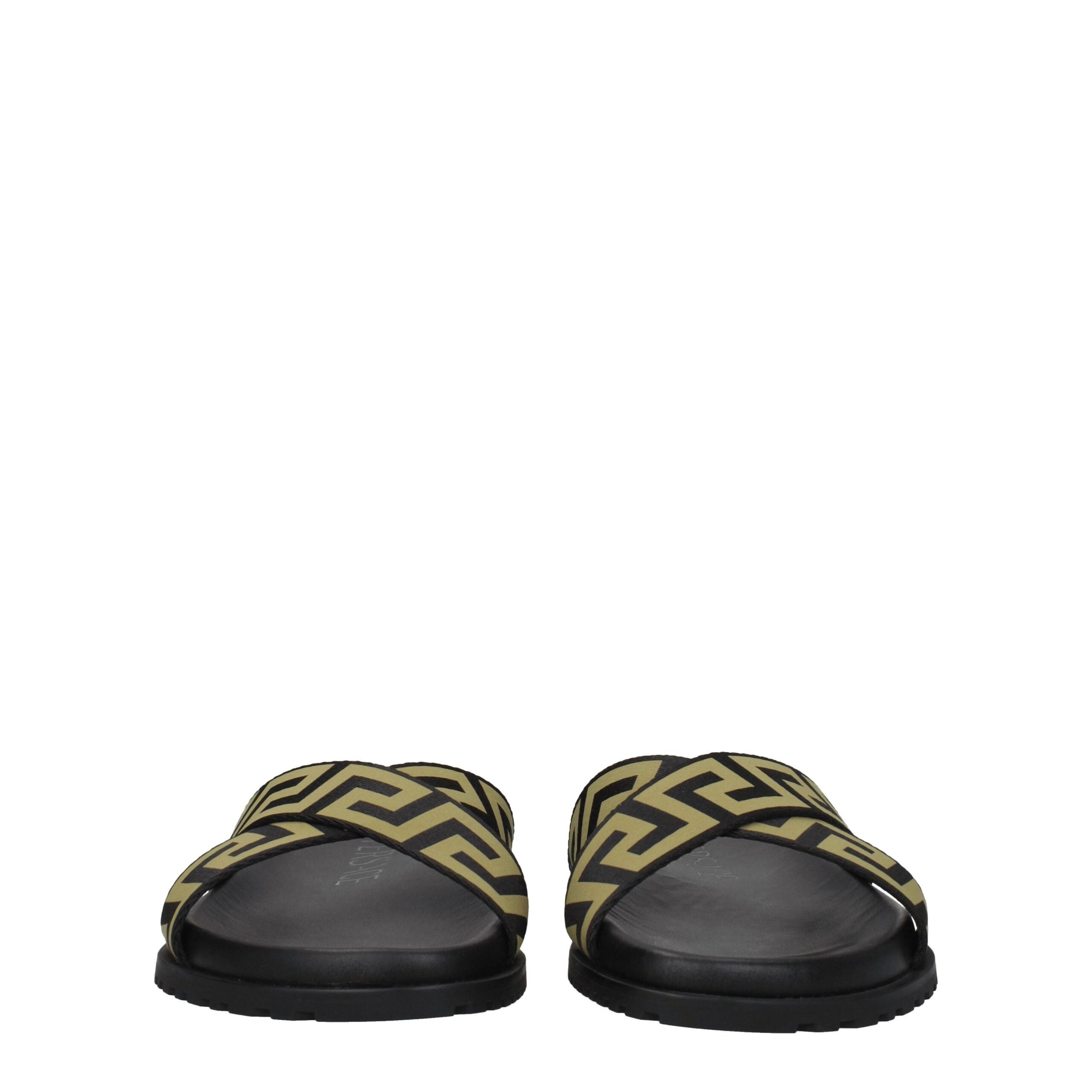 Black Fabric Slippers