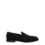 Black Velvet Slip-On Loafers