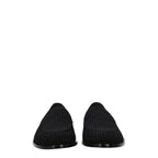 Black Velvet Slip-On Loafers