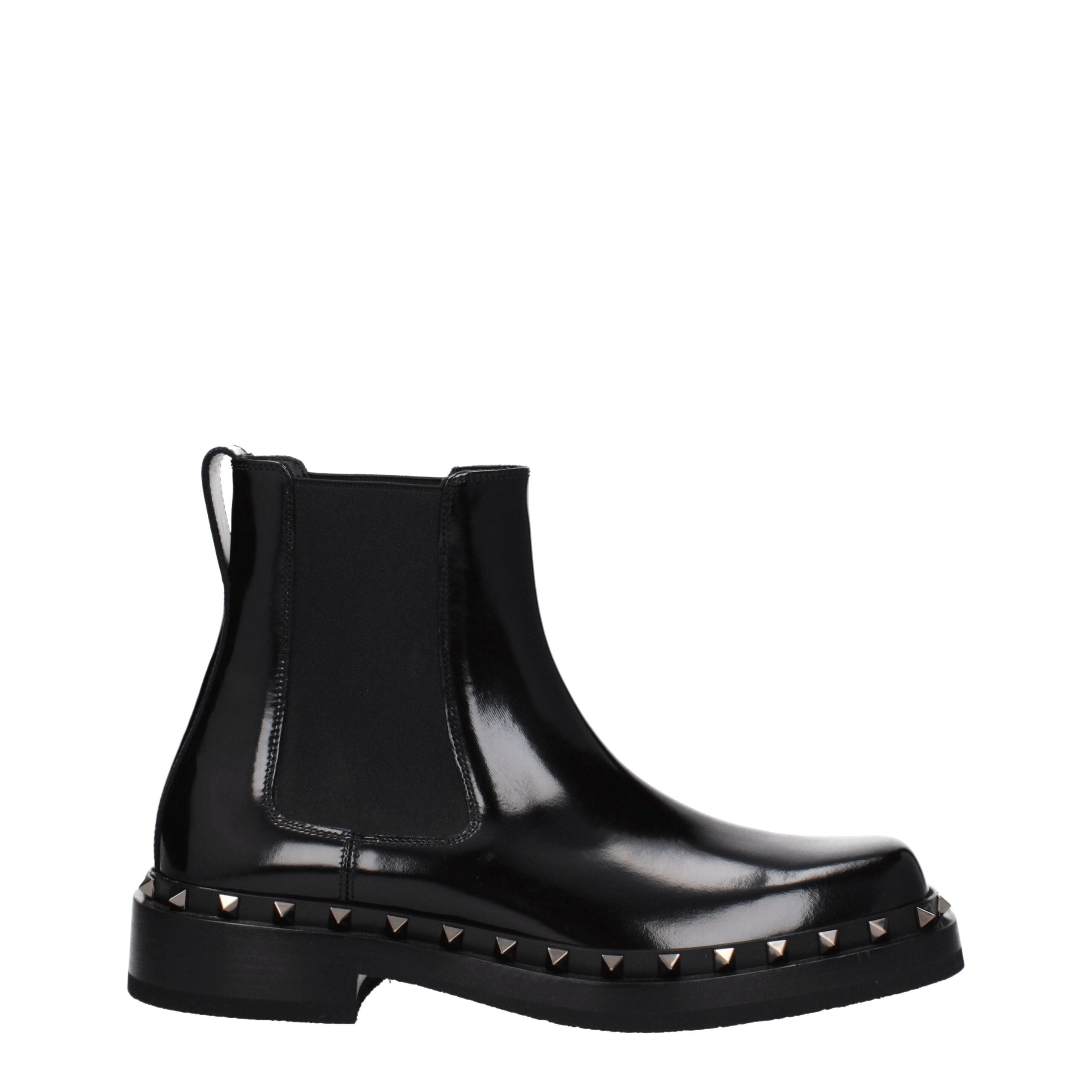 Black Leather Ankle Boots
