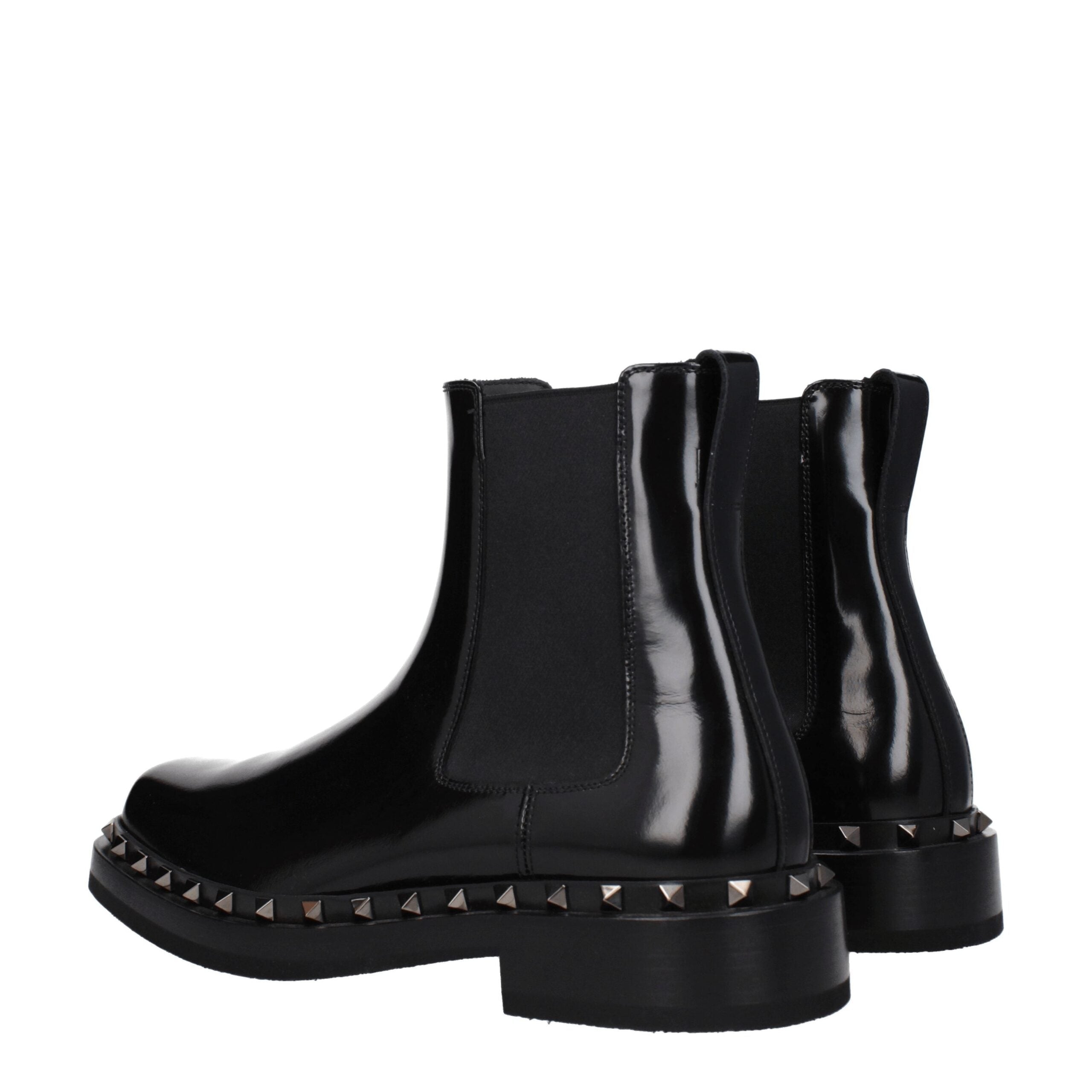 Black Leather Ankle Boots