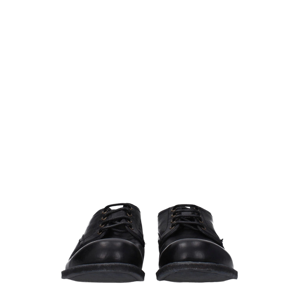Black Leather Oxfords And Derbies