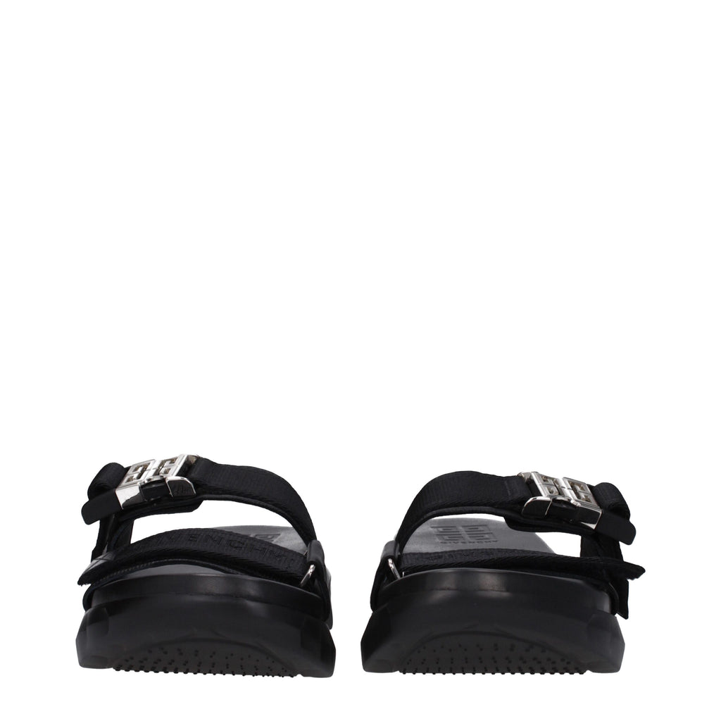 Black Fabric Slippers