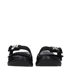 Black Fabric Slippers