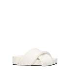 White Leather Slippers