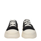 Black Fabric Chunky Sneakers