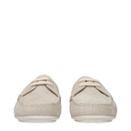 Gray Leather Slip-On Loafers