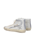 White Leather High Top Sneakers