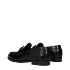Black Leather Slip-On Loafers