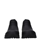 Black Cotton Ankle Boots