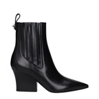 Black Leather Ankle Boots