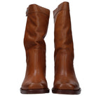 Brown Leather Ankle Boots