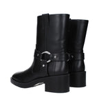 Black Leather Ankle Boots