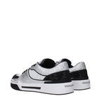 White Leather Low Top Sneakers