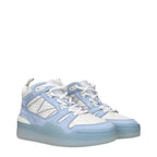 White Leather High Top Sneakers