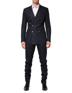 Dark Blue Double Breasted 2 Piece Suit