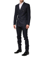 Dark Blue Double Breasted 2 Piece Suit