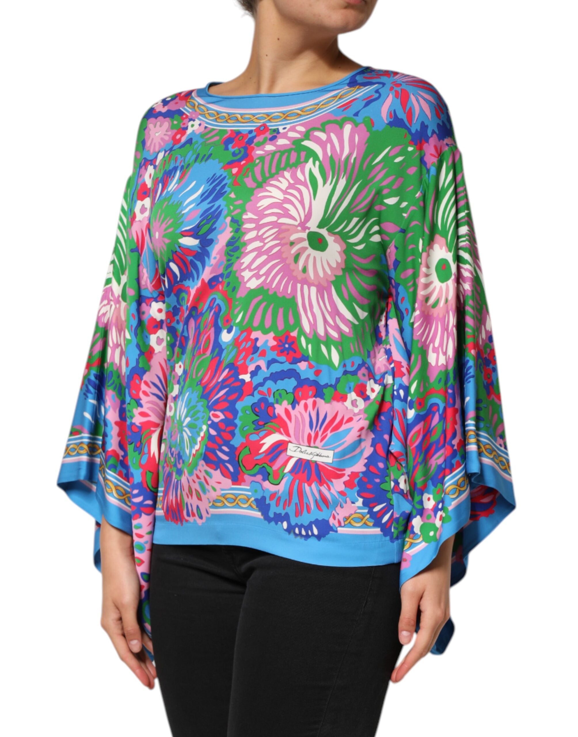 Multicolor Floral Printed Tunic Blouse Top
