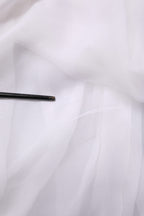 White Bustier Corset Cropped Chiffon Top