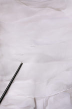 White Bustier Corset Cropped Chiffon Top