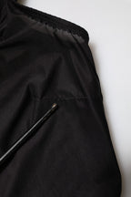 Black Nylon Sleeveless Round Neck Tank Top