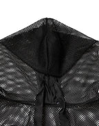 Black See Through Hooded Pullover Sweater