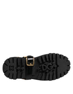 Black Leather Chelsea women Short Boots Shoes