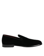 Black Velvet Loafers Formal Men Dress Shoes