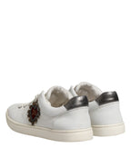 White Silver Sacred Heart Men Sneakers Shoes