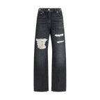 Black Cotton Relaxed Fit Jeans