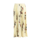 Bicolor Polyester Midi Skirt