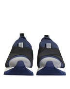 Blue Black Slip On Low Top Men Sneakers Shoes