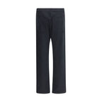 Black Cotton Casual Pants